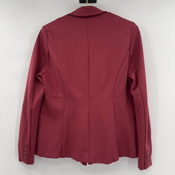 Torrid Women's Chelsea Studio Luxe Ponte Burgundy Blazer Size 00 - Picture 2 of 9